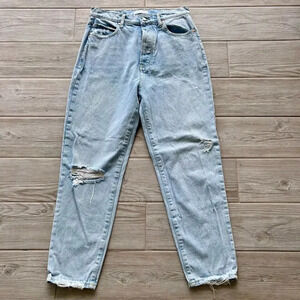 Betro Simone Womens Blue Light Wash Distressed High Rise‎ Relaxed Jeans Size 30